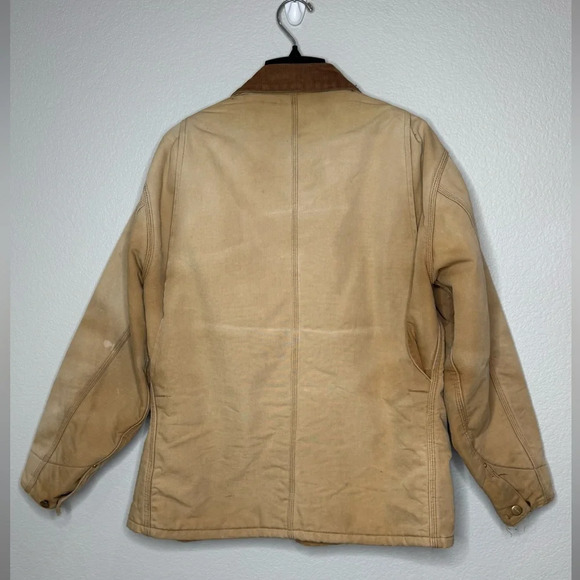 Vintage Carhartt Mens Utilitarian Chore Jacket Size L/XL Blanket Lined - Picture 12 of 15